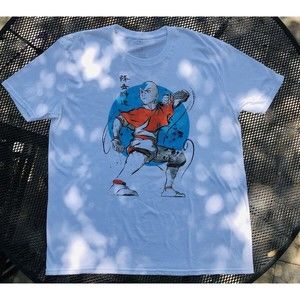 Avatar Shirt Men's XL The Last Airbender Anime White 100% Cotton Graphic Tee